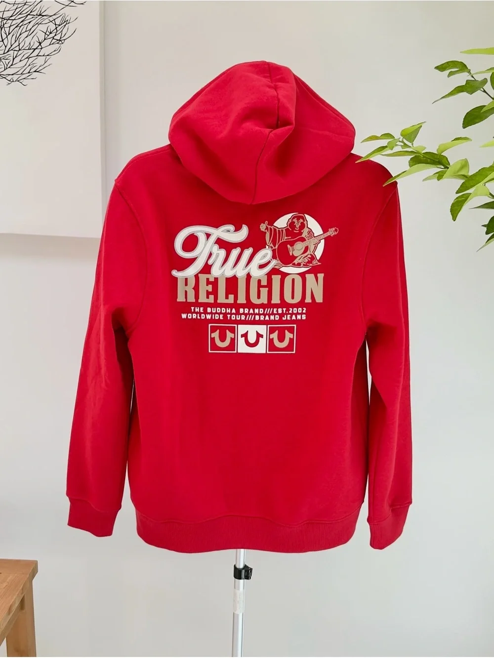 True Religion Red Full-Zip Hoodie Jacket